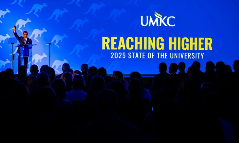 UMKC Chancellor Mauli Agrawal at the State of the University 2025